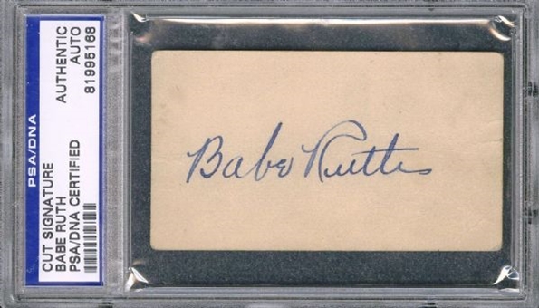 Stunning Babe Ruth Signed Cut (PSA/DNA)